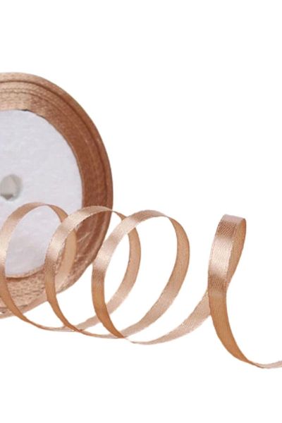 delta online Satin Ribbon 3 cm 10 Meters Milk Coffee