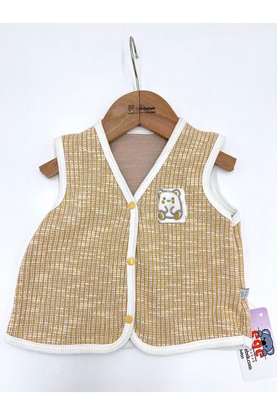 voyyo kids baby New Born Baby Knitted Vest Baby Vest with Bear Accessory
