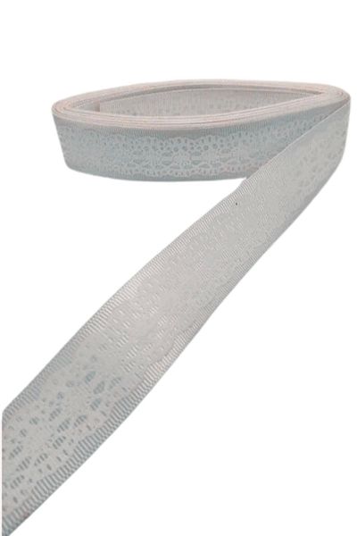 Home Taffeta Lace Look Ribbon Gray 25 mm 1 Meter