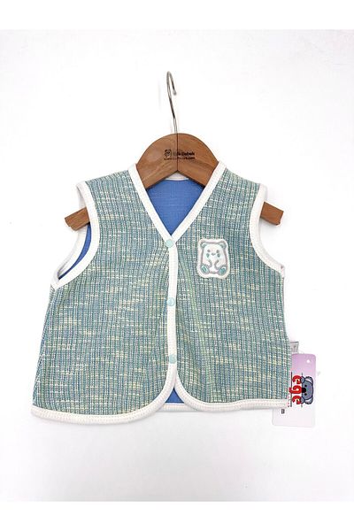 voyyo kids baby New Born Baby Knitted Vest Baby Vest with Bear Accessory