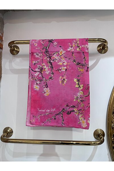 İpek Van Gogh Badem Ağacı Nar çiçeği Vual ipek Şal