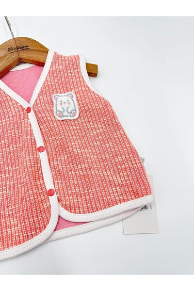 voyyo kids baby New Born Baby Knitted Vest Baby Vest with Bear Accessory