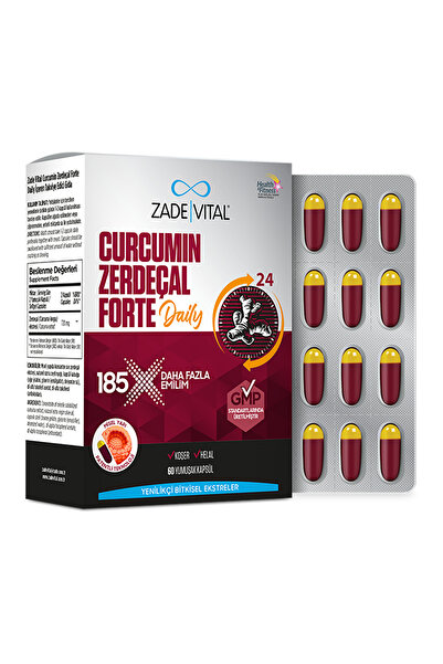 Zade Vital CURCUMIN FORTE DAILY (Standardize Zerdeçal Toprak Altı Gövde ekstresi İçerir) 1 kutu