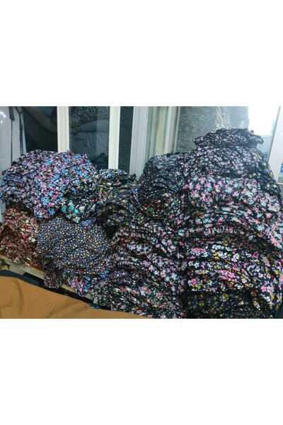 Genel Markalar Çiçekli Geleneksel Jarse Aşağıdan Ağlı Bayan Şalvar