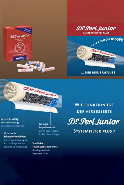 VAUEN 40 lı Dr. Perl Junior 9 mm. Pipo Filtresi Filitre pp10