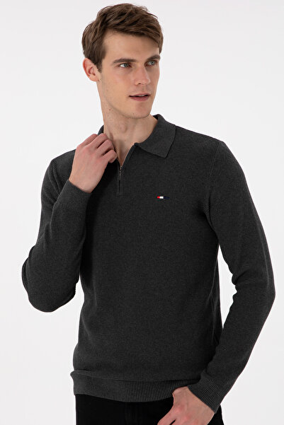 U.S. Polo Assn. Erkek Antrasit Melanj Basic Kazak 50298266-VR081