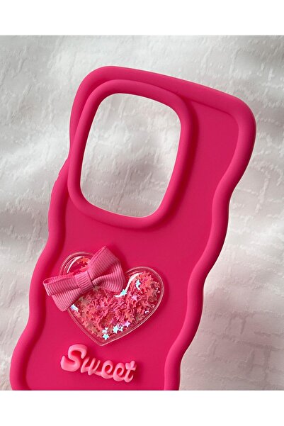 Vip Case Infinix Zero 30 4g (Only 4g Fits) Colorful Heart Ribbon Detailed Silvery Wavy Sweety Case