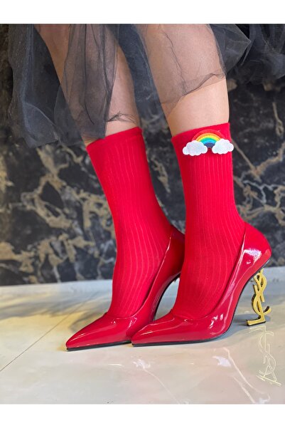 isis exclusive Kadın rugan kırmızı stiletto