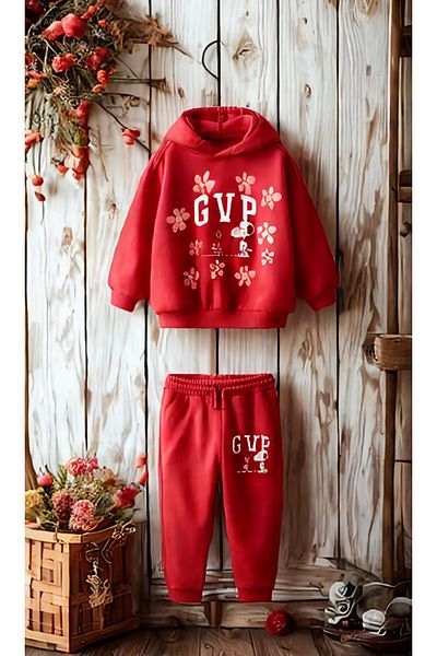 wianna baby Moshino Kids Red Tracksuit Set - Sweatshirt and Bottom