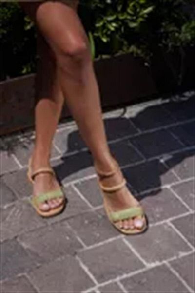 Madamra Sandale Puff împletite pentru damă Mink Stone