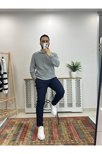 Berf Polo yaka gri triko