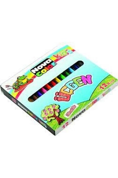 Nova Color 12 Renk Üçgen Mum Boya Tam Boy