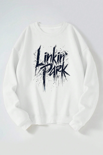 THEWERT Linkin Park Tekst Štampano Ženska/Muška Bela okrugla kragna Pamuk Duk...