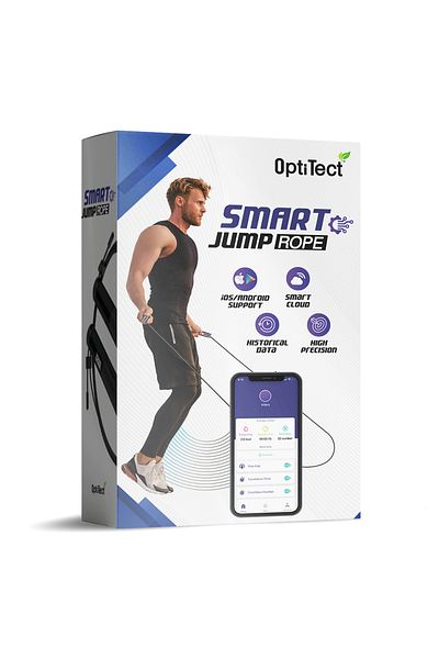 OptiTect Smart Jump Rope, IOS/Android Smart Support, Historical Data, 1 Piece,