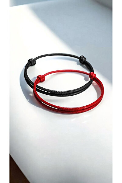 LA TINY AKSESUAR Ayarlanabilir Unisex 2’li İp Bileklik Seti - El Yapımı, Minimal Tasarım