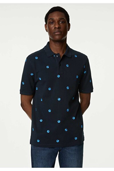 Marks & Spencer Saf Pamuklu Kısa Kollu Polo Yaka T-Shirt