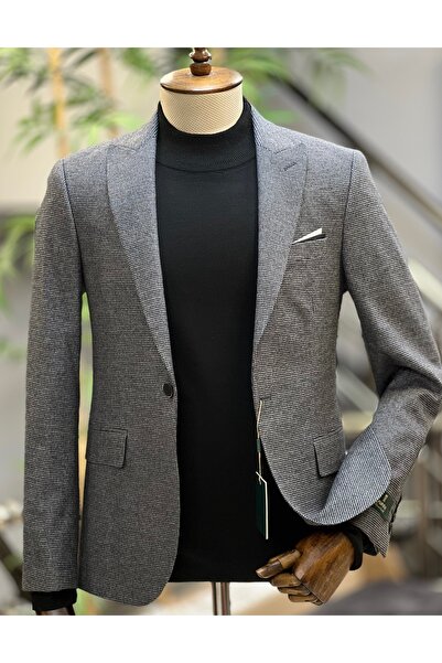 SAVARA سترة واحدة للرجال باللون الرمادي من Pitikare Slimfit