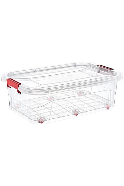 Smartware Muartshop Smart Box Storage Container with Wheels 30 Lt Transparent 871301