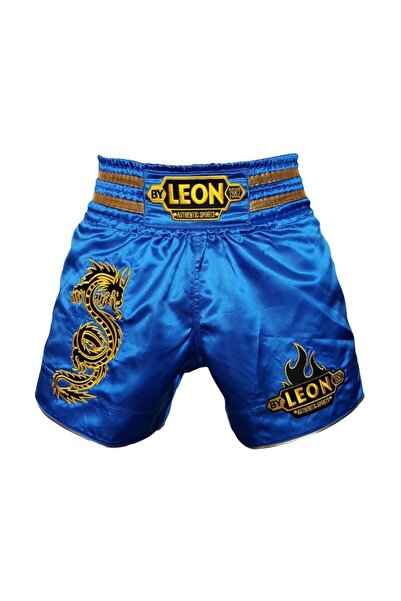 By Leon 1982 Leon Dragon Muay Thai Ve Kick Boks Şortu Mavi