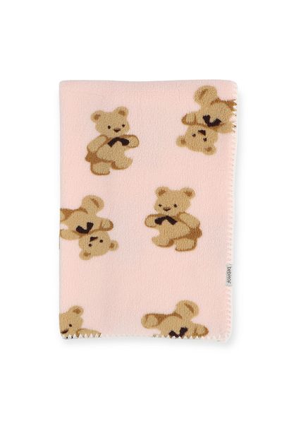 Bebitof Cute Bears Patterned 90X100 cm Plush Baby Blanket