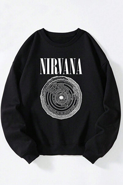 THEWERT Hanorac din bumbac cu decolteu negru pentru femei/bărbați cu imprimeu...