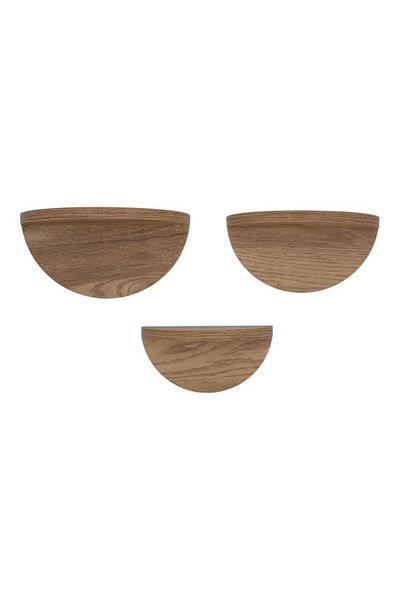 HONEYBEE 3-Piece Half Moon Wall Mount Shelf Set
