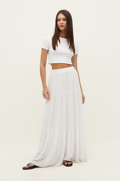 Stradivarius Boho midi skirt
