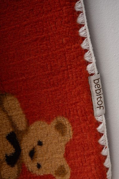 Bebitof Cute Bears Patterned 90X100 cm Plush Baby Blanket