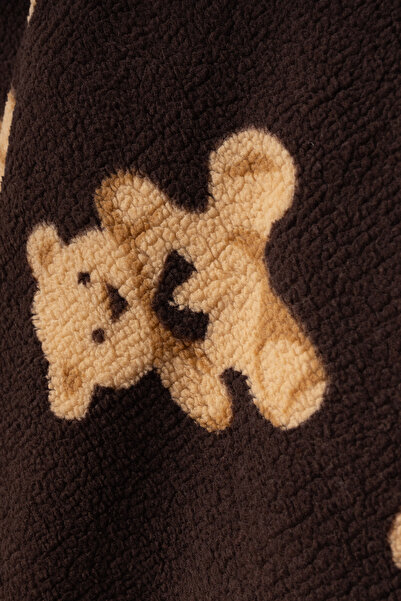 Bebitof Cute Bears Patterned 90X100 cm Plush Baby Blanket