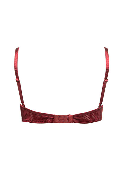 MİSTİRİK Claret Red Blera Model Double Push Up Υποστηριζόμενο μαλακό καθημερινό σουτιέν