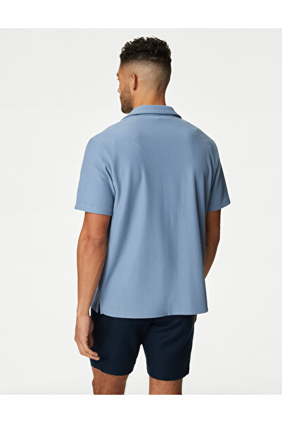 Marks & Spencer Dokulu Kısa Kollu Polo Yaka Gömlek