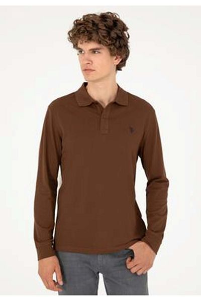 U.S. Polo Assn. Πόλο Η.Π.Α 1926879   Ανδρικό φούτερ με κανονική εφαρμογή - Καφέ, 3XL - ST07960-Καφέ-3XL