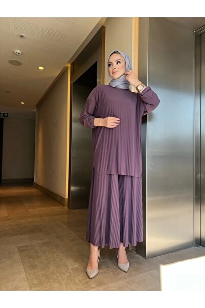 MÇmoda بدلة صيفية رملية مع سروال نسائي مطوي من الأسفل