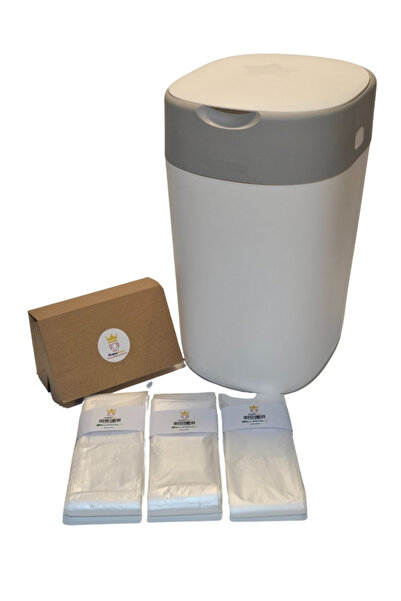 NappyKing Tommee Tippee Çöp Kovası İçin 3 Adet Yedek Poşet-- Kartuş İçermez--
