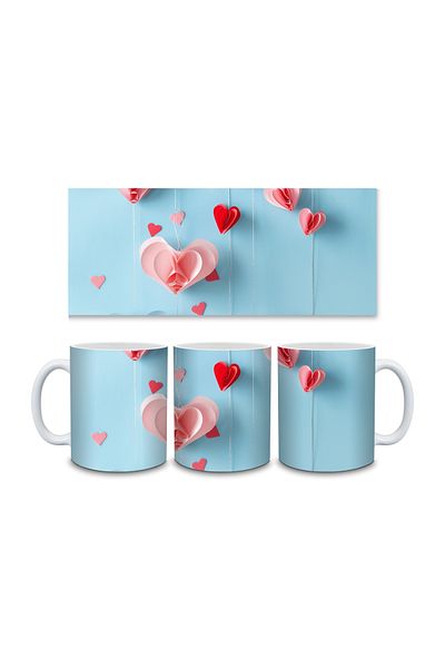 Evion Floral Pattern 3D Print Porcelain Mug Mug - Gift Mug - Printed Mug