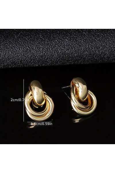 Eva Flore Eye-Catching Retro Stylish Geometric Earrings,