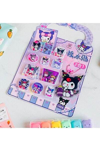 ÖZ KIRTASİYE Kuromi Cinnamorall My Melody Kabartmalı sulu stıcker (1 adet)