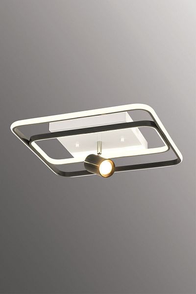 ESSLİGHT Eleni 45 cm Plafonier Chandelier with 3 Color Light Modes (White Yellow Daylight) Kitchen Bedroom Living Room