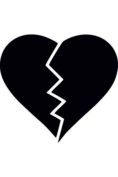 Birim Matbaa Broken Heart Auto Sticker(16X16 cm)