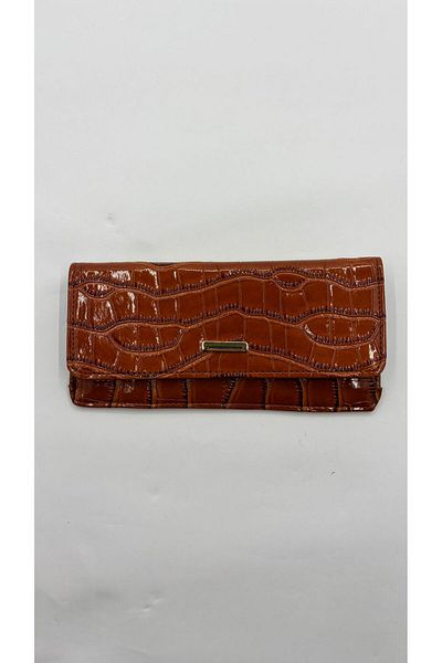 By EDUU Θήκη κάρτας και πορτοφόλι Crocodile Tan