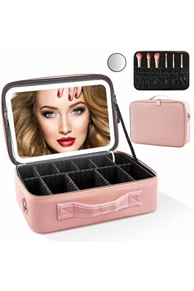 CEDAN حقيبة تخزين مستحضرات التجميل ذات سعة كبيرة للسفر - منظم حجرة حقيبة المكياج