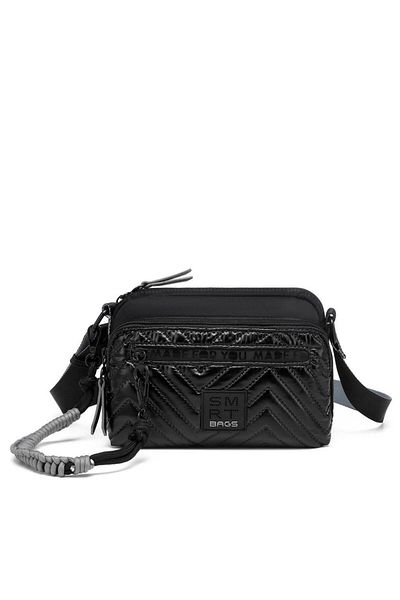 SMART BAGS Geantă de damă cu curea încrucișată din material strălucitor 3249
