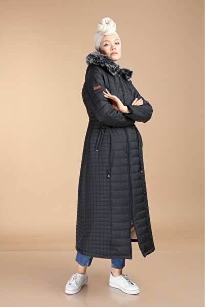 HARMAN BUTİK ΓΥΝΑΙΚΕΙΟ ΜΑΚΡΥ ΠΑΝΤΕΛΟΝΙ ΚΟΡΥΦΑΙΟ ΜΕ ΦΕΡΜΟΥΑΡ ΚΑΙ ΓΟΥΝΑ ΕΣΩΤΕΡΙΚΑ