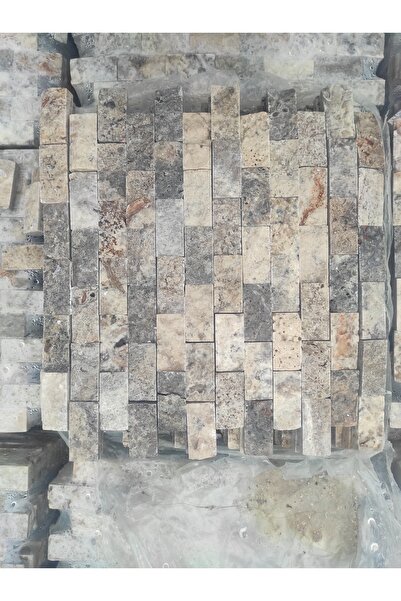 Zeybek Marble Simli Fileli Mermer Patlatma Taşı & Duvar Kaplama Taşı 1 Paket(...