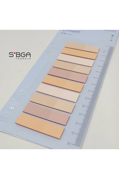 sibga tasarım Transparent Colored Post-It Note Paper - 200 Sheets Bookmark Sticker