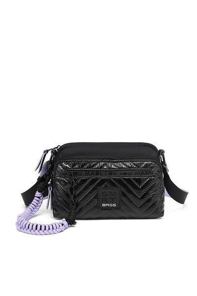 SMART BAGS Geantă de damă cu curea încrucișată din material strălucitor 3249