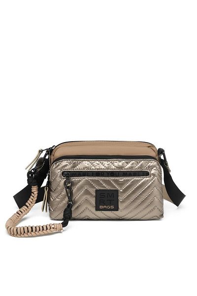 SMART BAGS Geantă de damă cu curea încrucișată din material strălucitor 3249