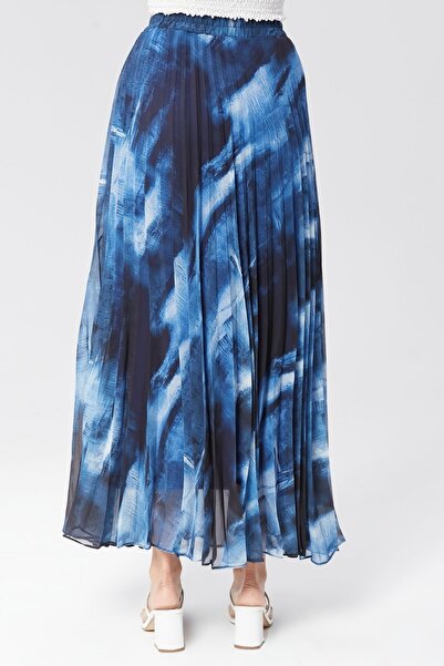 sehatex Плісирована шифонова спідниця - на талії на резинці та підкладка, Qys