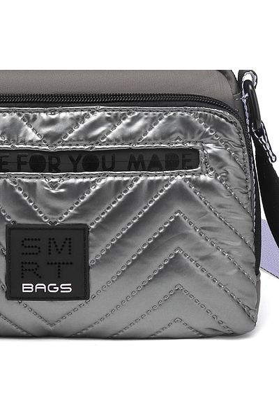 SMART BAGS Geantă de damă cu curea încrucișată din material strălucitor 3249