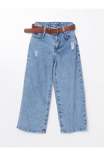 LC Waikiki Pantaloni de jeans pentru fete LCW Kids cu talie elastică reglabilă